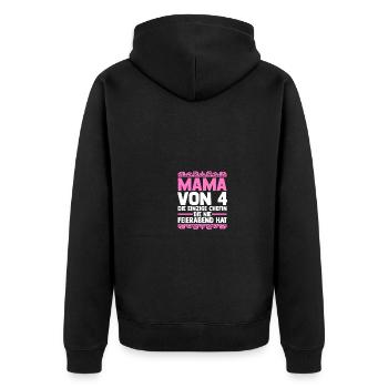 Maman de 4 enfants - Veste à capuche bio Premium Unisexe - noir - Dos - Nico (187cm)