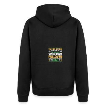 Santa Claus Christmas Ugly Christmas - Unisex Premium Organic Zip Hoodie - black - Back - Nico (187cm)
