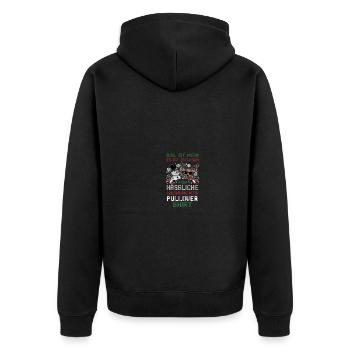 Père Noël Noël laid Noël - Veste à capuche bio Premium Unisexe - noir - Dos - Nico (187cm)