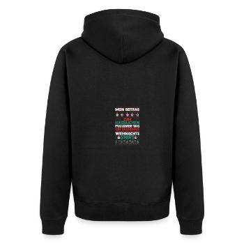 Santa Claus Christmas Ugly Christmas - Unisex Premium Organic Zip Hoodie - black - Back - Nico (187cm)