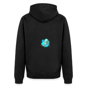 Hockey Players Hockey - Unisex Premium Organic Zip Hoodie - black - Back - Nico (187cm)