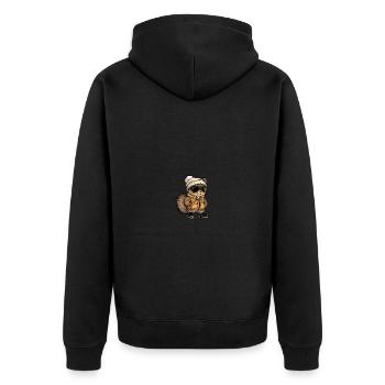 Écureuil Hiver - Veste à capuche bio Premium Unisexe - noir - Dos - Nico (187cm)