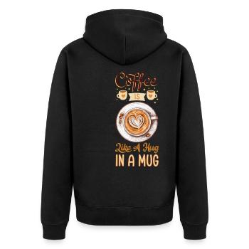 Café Amateur de café Tasse à café Barista Boisson - Veste à capuche bio Premium Unisexe - noir - Dos - Nico (187cm)