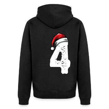 4 Numéro de Noël - Veste à capuche bio Premium Unisexe - noir - Dos - Nico (187cm)