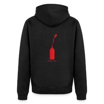 envoyer la sauce ketchup V2 - Veste à capuche bio Premium Unisexe - noir - Dos - Nico (187cm)