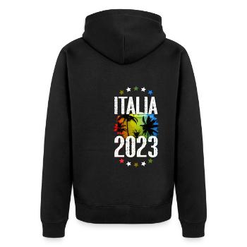 Italie 2023 - Veste à capuche bio Premium Unisexe - noir - Dos - Nico (187cm)