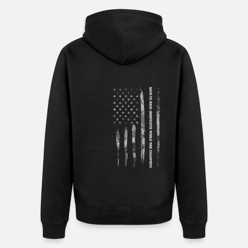 Back-To-Back Undefeated World Wa... - Veste à capuche bio Premium Unisexe - noir