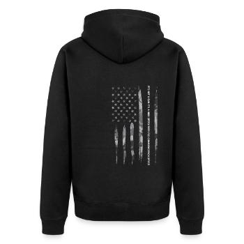 It's Not A Gun It's A High-Speed... - Unisex Premium Bio Zip Hoodie - Schwarz - Hinten - Nico (187cm)