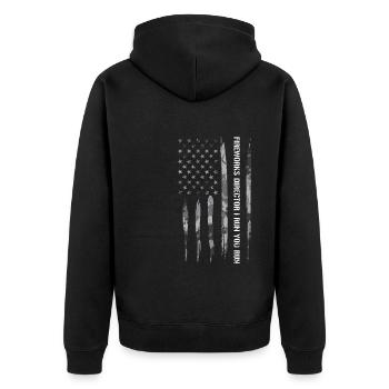 Directeur de feux d’artifice Je vous exécute - Veste à capuche bio Premium Unisexe - noir - Dos - Nico (187cm)