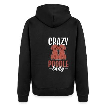 Crazy Poodle Lady Breeders - Veste à capuche bio Premium Unisexe - noir - Dos - Nico (187cm)