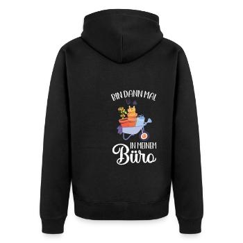 Garten Pflanze Gartenliebhaber Geschenk - Unisex Premium Bio Zip Hoodie - Schwarz - Hinten - Nico (187cm)