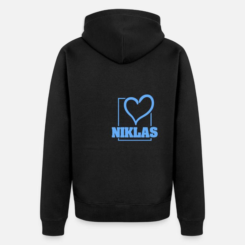 Niklas en tant que célibataire - Veste à capuche bio Premium Unisexe - noir