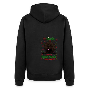 Boykin Spaniel Hund Weihnachten Hunderasse - Unisex Premium Bio Zip Hoodie - Schwarz - Hinten - Nico (187cm)