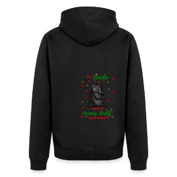 Kanarischer Mastiff Hund Weihnachten Hunderasse - Unisex Premium Bio Zip Hoodie - Schwarz - Hinten - Nico (187cm)