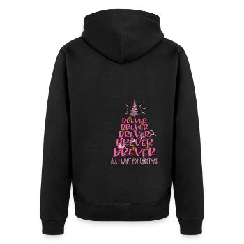 Drever Hund Weihnachten Hunderasse - Unisex Premium Bio Zip Hoodie - Schwarz - Hinten - Nico (187cm)
