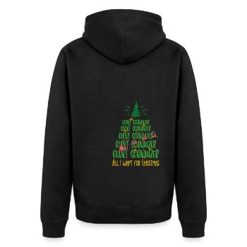 Riesenschnauzer Hund Weihnachten Hunderasse - Unisex Premium Bio Zip Hoodie - Schwarz - Hinten - Nico (187cm)