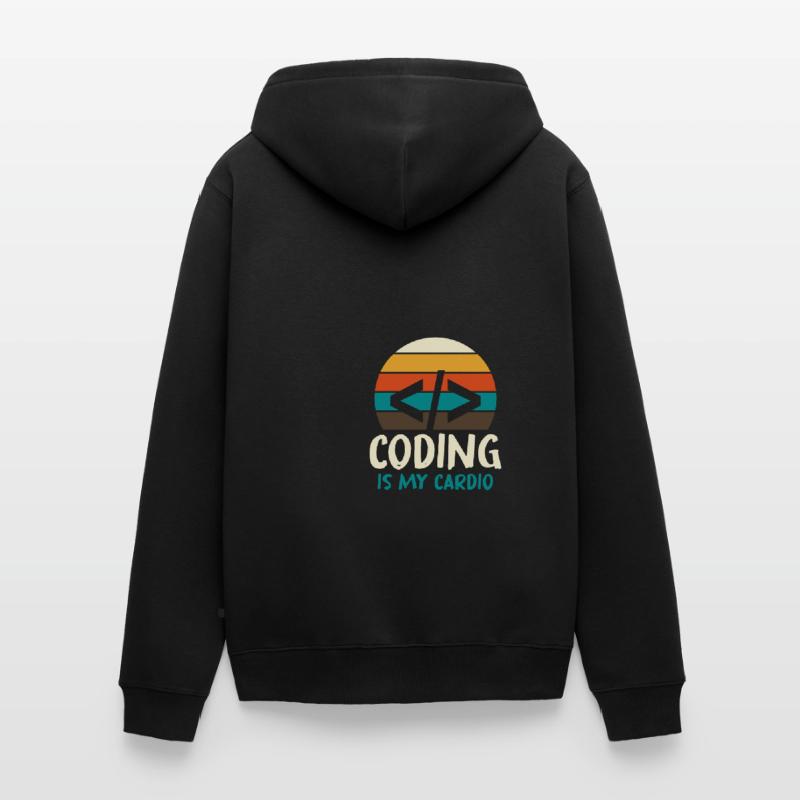 Programmierer Geek Computer Programmierung Coder L Unisex Premium Bio Zip Hoodie