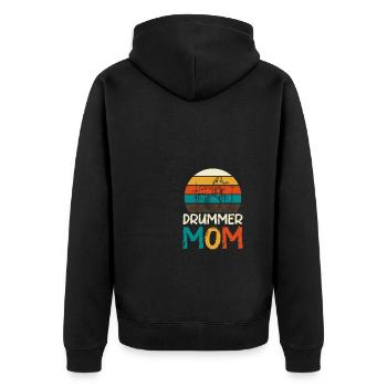 Drummer Drums Music Band Drums Drum - Unisex Premium Organic Zip Hoodie - black - Back - Nico (187cm)