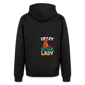 Drôle de loutre mignon animal loutre de mer amusant Liebh - Veste à capuche bio Premium Unisexe - noir - Dos - Nico (187cm)