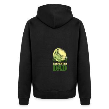 Lustige Schreiner Handwerker Werkzeug Spaß Liebhab - Unisex Premium Bio Zip Hoodie - Schwarz - Hinten - Nico (187cm)