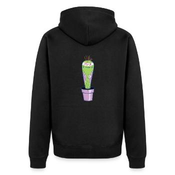 Punk rock kawaii cactus. - Veste à capuche bio Premium Unisexe - noir - Dos - Nico (187cm)