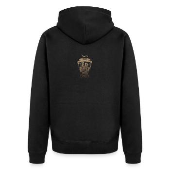 la vie est meilleure avec le café - Veste à capuche bio Premium Unisexe - noir - Dos - Nico (187cm)