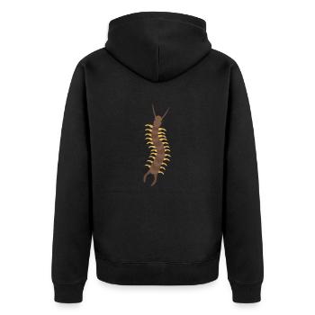 Mille-Pattes - Veste à capuche bio Premium Unisexe - noir - Dos - Nico (187cm)