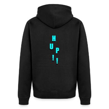HUP!! - Veste à capuche bio Premium Unisexe - noir - Dos - Nico (187cm)