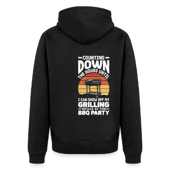 Je peux montrer mes talents de grillade à la soirée barbecue - Veste à capuche bio Premium Unisexe - noir - Dos - Nico (187cm)