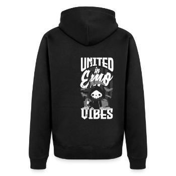 Emoticon Emo United in Emo Vibes Emocore Aesthetic - Unisex Premium Organic Zip Hoodie - black - Back - Nico (187cm)