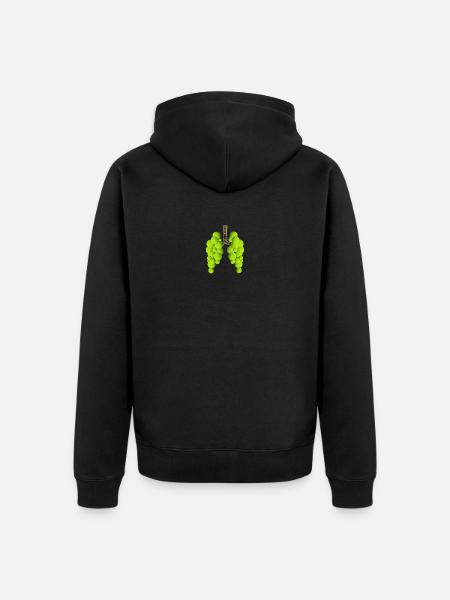 Lunge Tennisball - Unisex Premium Bio Zip Hoodie - Schwarz