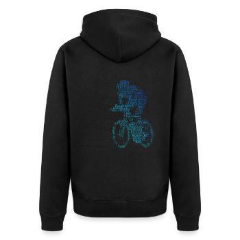Vélo de route Cyclisme de route Vélo de route Vélo de route - Veste à capuche bio Premium Unisexe - noir - Dos - Nico (187cm)