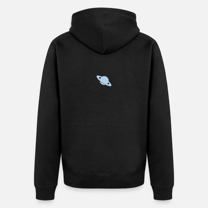 Solar System - Planets - Space - Unisex Premium Organic Zip Hoodie - black