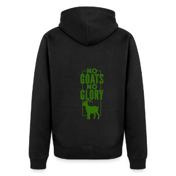 Chèvre - Mâle - Chèvre - Ferme - Zoo - Vacances - Veste à capuche bio Premium Unisexe - noir - Dos - Nico (187cm)