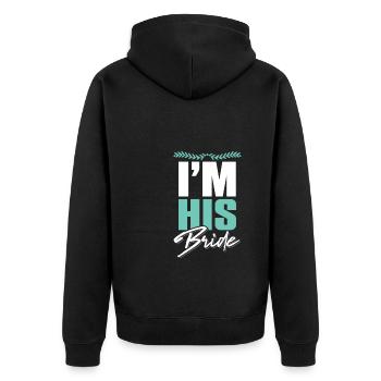 Je suis son couple de femmes - Veste à capuche bio Premium Unisexe - noir - Dos - Nico (187cm)