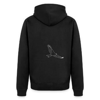 Milan - Unisex Premium Bio Zip Hoodie - Schwarz - Hinten - Nico (187cm)