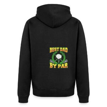 Meilleur père par Golfing Père Golfeur Papa - Veste à capuche bio Premium Unisexe - noir - Dos - Nico (187cm)