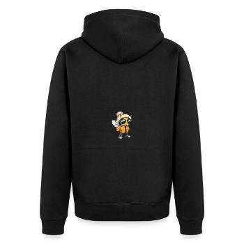 Abeille Hiver - Veste à capuche bio Premium Unisexe - noir - Dos - Nico (187cm)