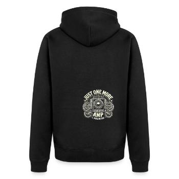 Nur noch eine Ampel, versprochen - Unisex Premium Bio Zip Hoodie - Schwarz - Hinten - Nico (187cm)