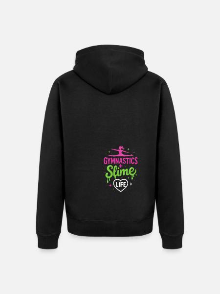 Gymnastik + Schleim = Leben - Unisex Premium Bio Zip Hoodie - Schwarz