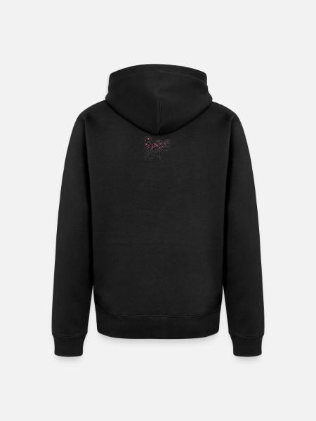 Bambi im Wind - Unisex Premium Bio Zip Hoodie - Schwarz