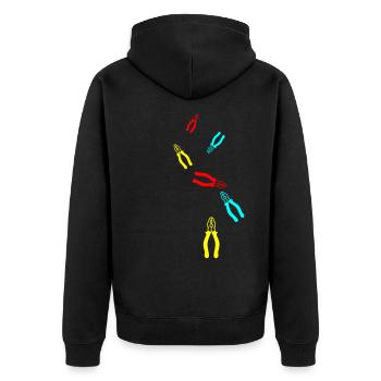 Icône de pince - Veste à capuche bio Premium Unisexe - noir - Dos - Nico (187cm)