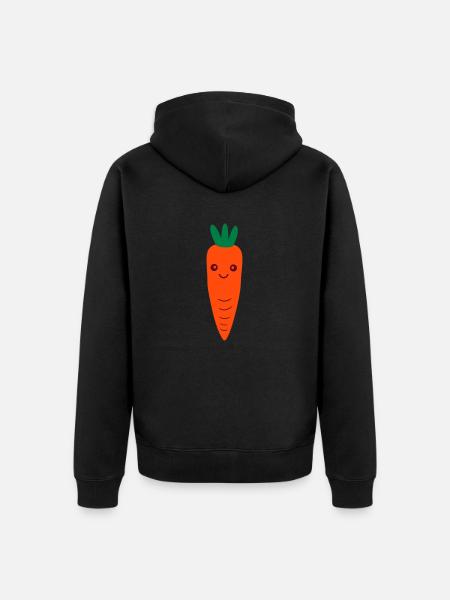 karotte - Unisex Premium Bio Zip Hoodie - Schwarz