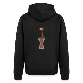 GRANDIR - Veste à capuche bio Premium Unisexe - noir - Dos - Nico (187cm)