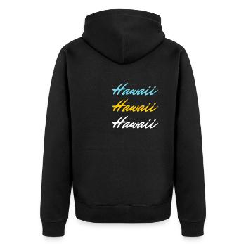 Hawaï coloré - Veste à capuche bio Premium Unisexe - noir - Dos - Nico (187cm)