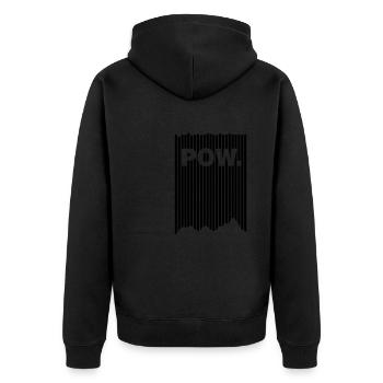 Neige poudreuse - Neige fraîche - Pow - Poudreuse - Montagnes - Veste à capuche bio Premium Unisexe - noir - Dos - Nico (187cm)