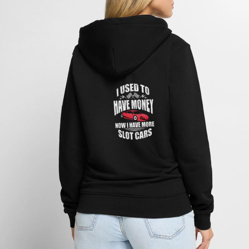 J’avais de l’argent maintenant j’ai plus de voitures à sous Veste à capuche bio Premium Unisexe