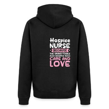 Hospice Nurse parce que la grande finale - Veste à capuche bio Premium Unisexe - noir - Dos - Nico (187cm)