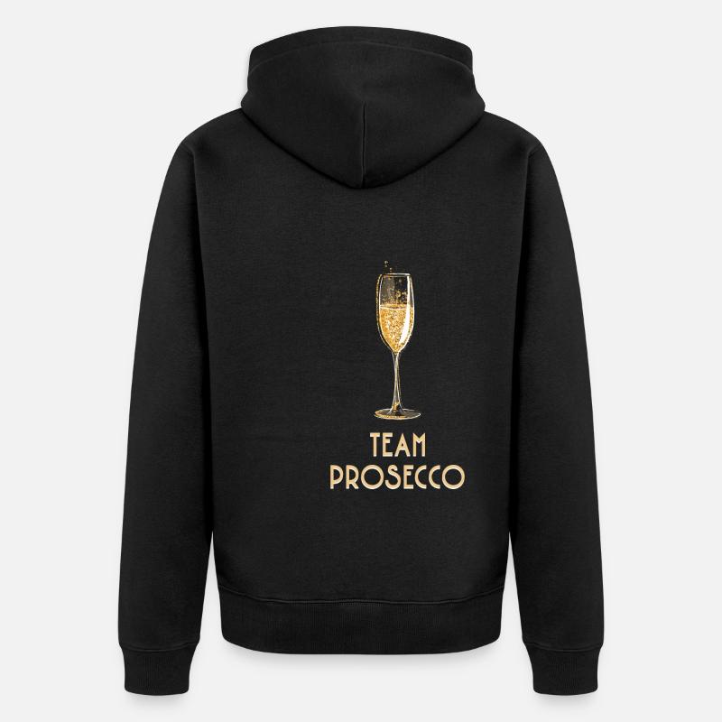 et Prosecco - Équipe Prosecco - Veste à capuche bio Premium Unisexe - noir