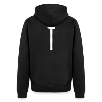 Hammer Silhouette Blanc - Veste à capuche bio Premium Unisexe - noir - Dos - Nico (187cm)